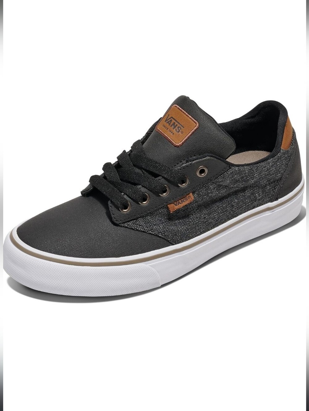 Vans Black and Brown Low-Top Skate Sneaker